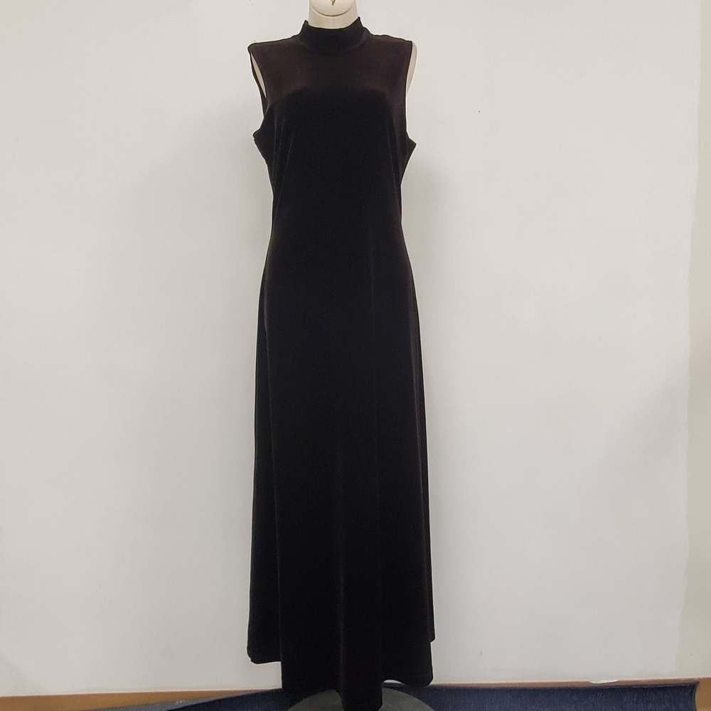Ronni Nicole Womens Velvet Forest Fairy Sleeveless Maxi Dress Size 8‎ Mock Neck